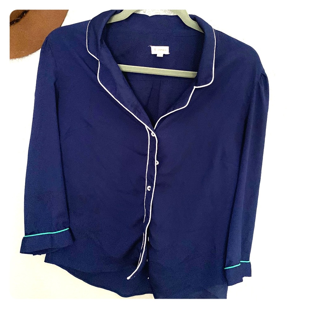 Comfy Navy Pajama Style Top